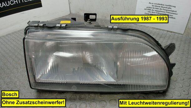 Foto: SCHEINWERFER RECHTS ( LWR / OHNE ZUSATZLEUCHTE ) eines Ford Sierra Turbo D CLX