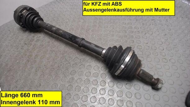 Foto: ANTRIEBSWELLE VORN LINKS eines Audi 100 quattro