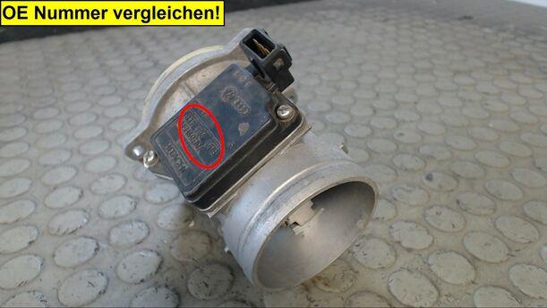 Foto: LUFTMASSENMESSER HITACHI eines Audi A4 1.8
