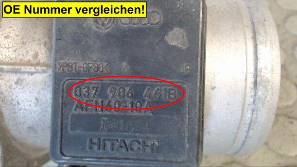Foto: LUFTMASSENMESSER HITACHI eines Audi A4 1.8