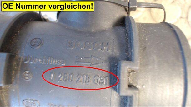Foto: LUFTMASSENMESSER BOSCH eines Opel Astra 1.2 CD