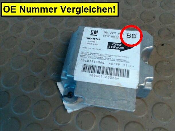 Foto: AIRBAGSTEUERGERÄT eines Opel Vectra 1.6 CD