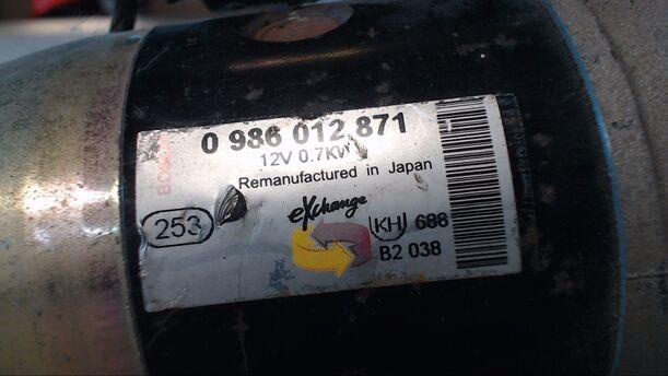 Foto: ANLASSER/ STARTER eines Mitsubishi Colt 1300 Magnus