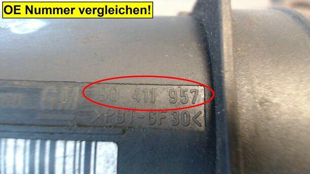 Foto: LUFTMASSENMESSER SIEMENS eines Opel Astra Caravan 16V Club