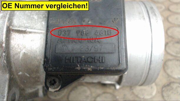 Foto: LUFTMASSENMESSER HITACHI eines VW Sharan 2.0 SE
