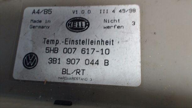 Foto: HEIZUNGSBETÄTIGUNG eines VW Passat Variant 1.9 TDI