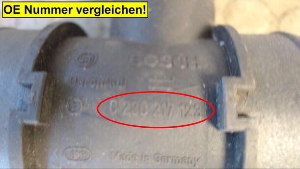 Foto: LUFTMASSENMESSER BOSCH eines Opel Astra 1.2