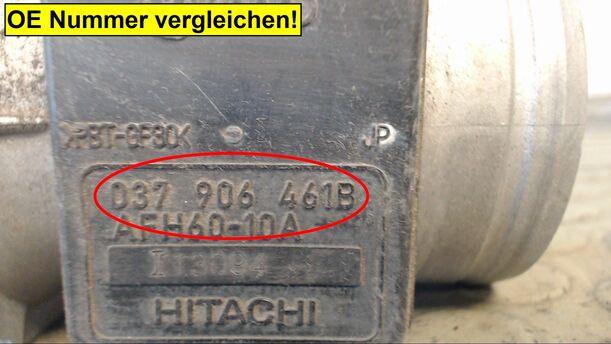 Foto: LUFTMASSENMESSER HITACHI eines Audi A4 1.8 (C)