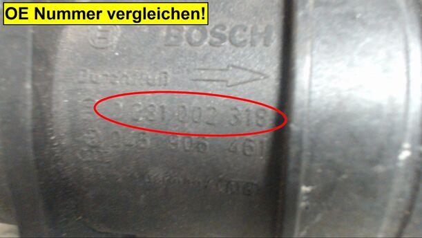 Foto: LUFTMASSENMESSER BOSCH eines VW Polo TDI