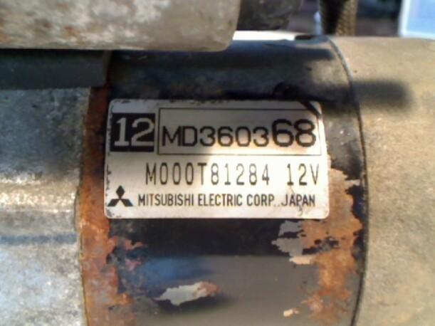 Foto: ANLASSER / STARTER eines Mitsubishi Space Star GDI 1800