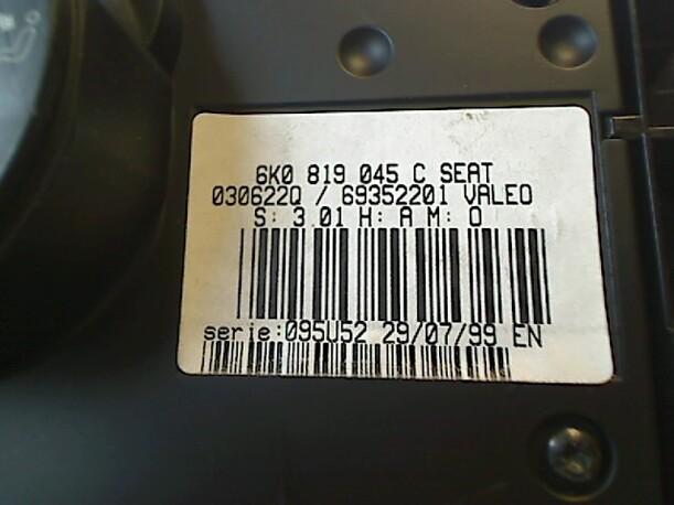 Foto: HEIZUNGSBETÄTIGUNG eines Seat Ibiza 1.4 S