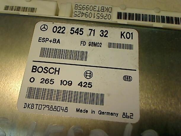 Foto: ABS / ESP STEUERGERÄT eines Mercedes-Benz A 160 S