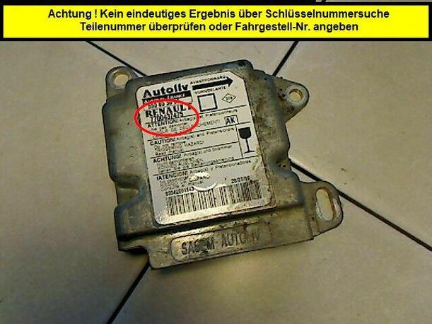 Foto: AIRBAGSTEUERGERÄT eines Renault Megane 1.4