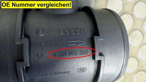 Foto: LUFTMASSENMESSER BOSCH eines Alfa Romeo 156 Sportwagon 1.6 Twin Spark