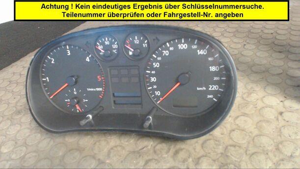 Foto: TACHOEINHEIT eines Audi A3 1.9 TDI