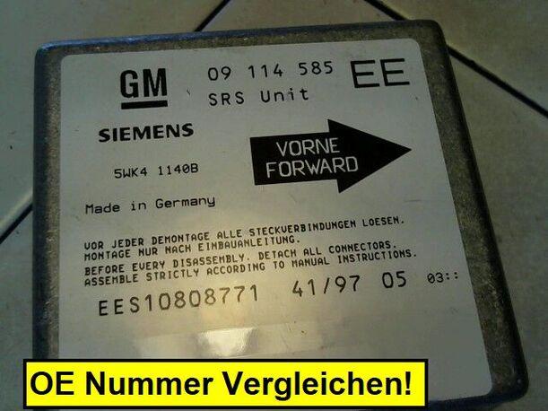 Foto: AIRBAGSTEUERGERÄT eines Opel Corsa 12V