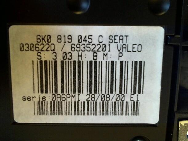 Foto: HEIZUNGSBETÄTIGUNG eines Seat Ibiza 1.4