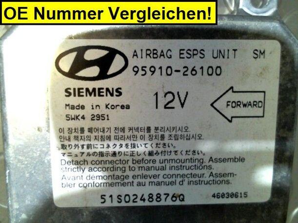 Foto: STEUERGERÄT AIRBAG eines Hyundai Santa Fe 2.7 V6 4WD
