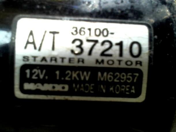Foto: ANLASSER / STARTER MANDO eines Hyundai Santa Fe 2.7 V6 4WD