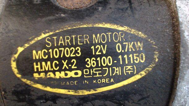 Foto: ANLASSER / STARTER MANDO eines Hyundai Accent 1.3i