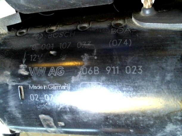 Foto: ANLASSER / STARTER BOSCH eines VW Passat Variant 1.6 CS