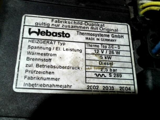 Foto: STANDHEIZUNG eines Mazda MPV 2.0 TD Club