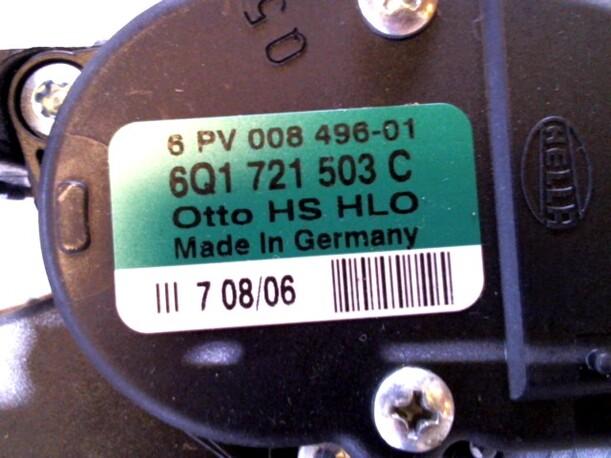 Foto: GASPEDAL eines Seat Ibiza 1.2 12V Club