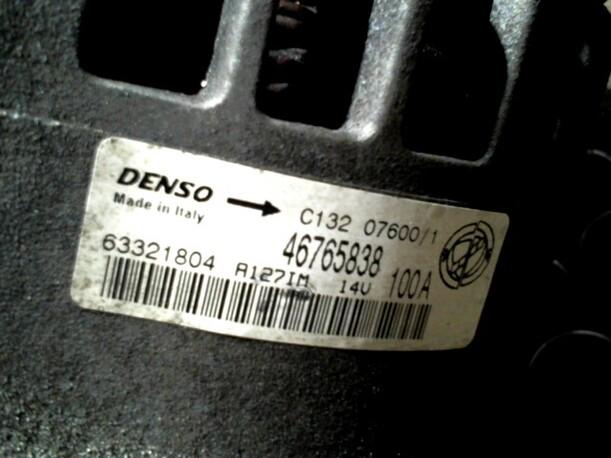 Foto: LICHTMASCHINE eines Fiat Punto 1.9 JTD Club