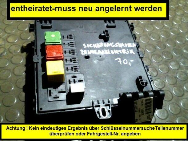 Foto: SICHERUNGSKASTEN ZENTRALELEKTRIK eines Opel Signum 3.0 V6 CDTI Club