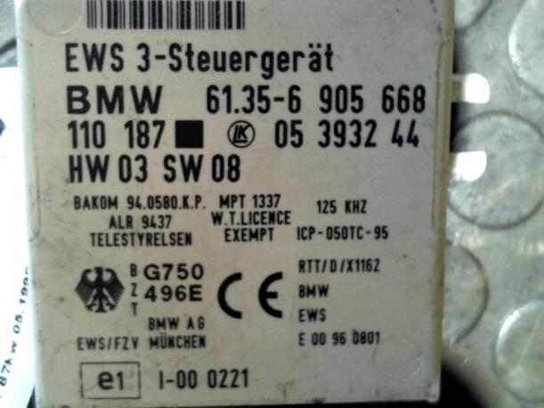 Foto: STEUERGERÄT WEGFAHRSPERRE eines BMW 318i