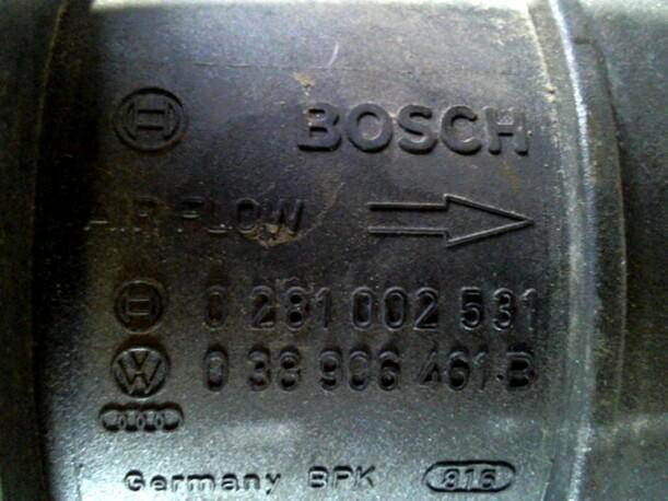Foto: LUFTMASSENMESSER BOSCH eines VW Caddy 1.9 TDI CD