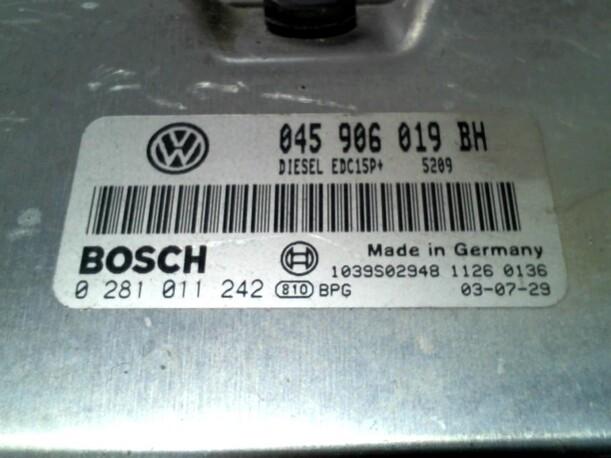 Foto: STEUERGERÄT EINSPRITZUNG eines VW Polo 1.4 TDI CD