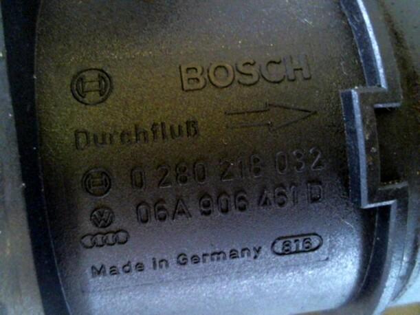 Foto: LUFTMASSENMESSER BOSCH eines Audi A6 1.8 T CD