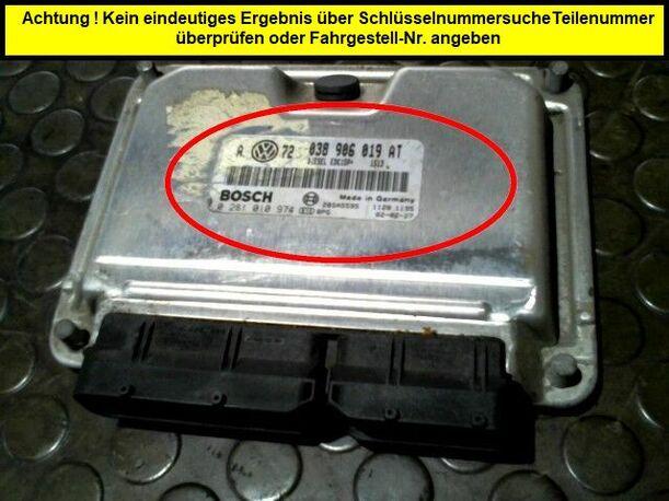 Foto: STEUERGERÄT EINSPRITZUNG eines VW Golf 1.9 TDI CD