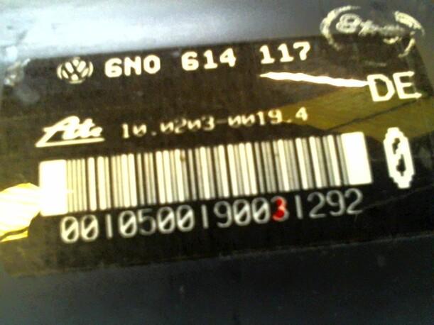 Foto: HAUPTBREMSAGGREGAT ABS eines VW Polo 75 CD