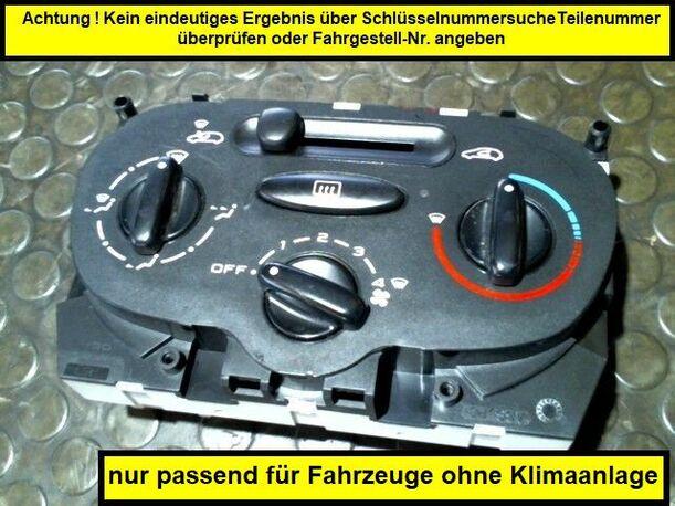 Foto: HEIZUNGSBETÄTIGUNG eines Peugeot 206 HDi eco 70 CL