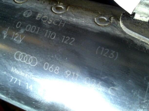Foto: ANLASSER / STARTER  BOSCH eines VW Passat Variant 1.9 TDI