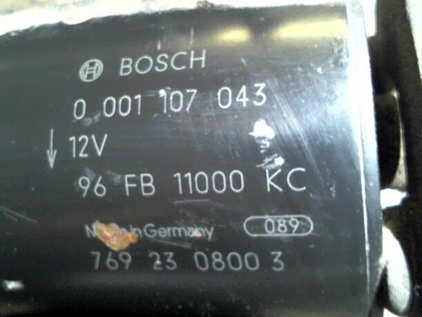Foto: ANLASSER / STARTER  BOSCH eines Ford Fiesta