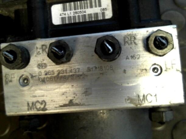 Foto: HAUPTBREMSAGGREGAT ABS eines Fiat Stilo 1.4 16V