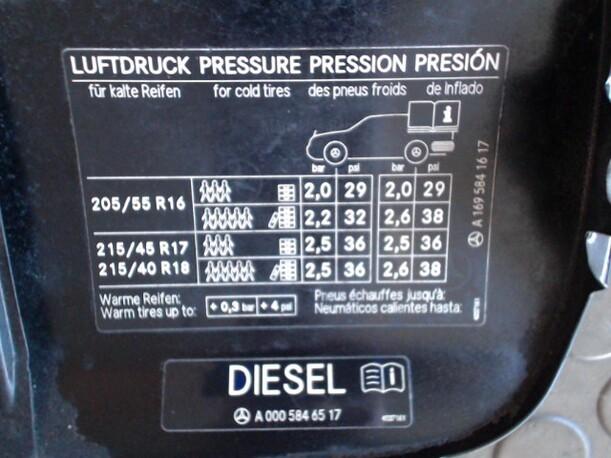 Foto: TANKKLAPPE eines Mercedes-Benz B 200 CDI GL
