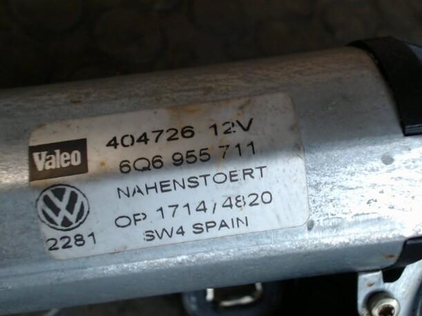 Foto: SCHEIBENWISCHERMOTOR HINTEN eines VW Polo 1.4 TDI Sunnyboy