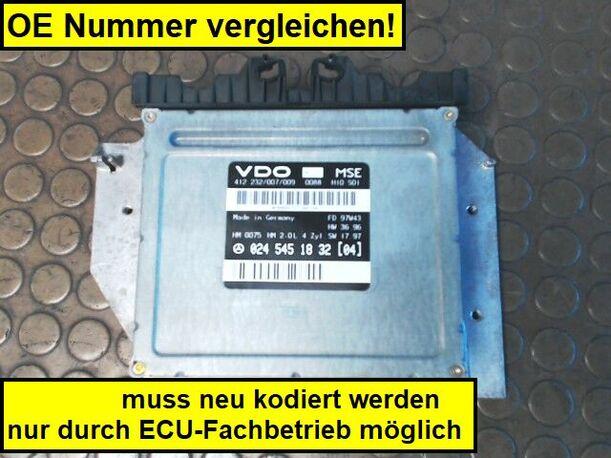 Foto: STEUERGERÄT EINSPRITZUNG eines Mercedes-Benz E 200 T Top