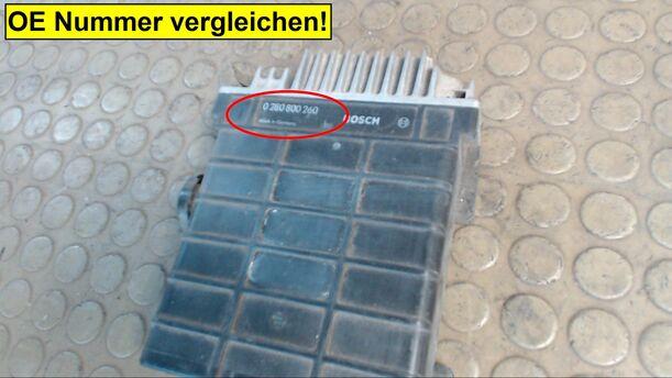 Foto: STEUERGERÄT EINSPRITZUNG eines Mercedes-Benz 190 E 2.3