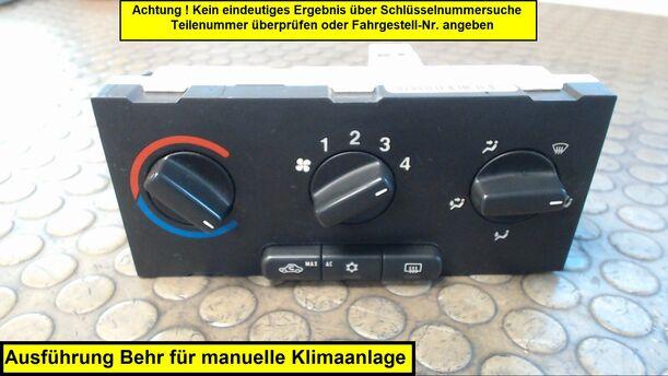 Foto: HEIZUNGSBETÄTIGUNG eines Opel Zafira 1.6 CNG