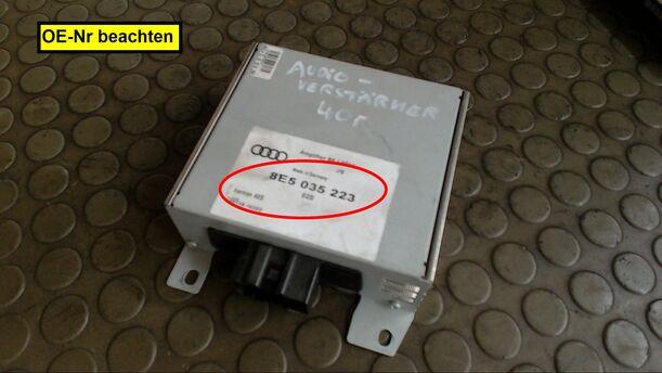 Foto: AUDIOVERSTÄRKER eines Audi A4 1.9 TDI Style