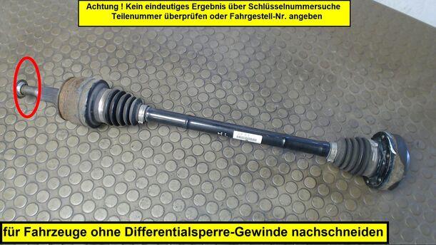 Foto: ANTRIEBSWELLE HINTEN LINKS eines VW Touareg 2.5 R5 TDI Automatik