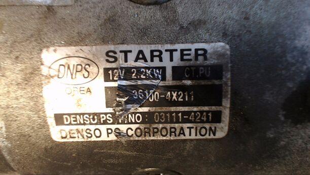 Foto: ANLASSER / STARTER DENSO eines Hyundai Terracan 2.9 CRDi