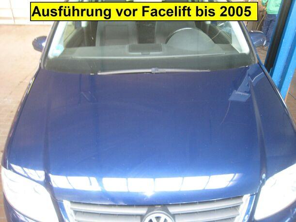 Foto: MOTORHAUBE eines VW Touran 1.9 TDI GT