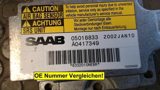 Foto: STEUERGERÄT AIRBAG eines Saab 9-3 2.2 TiD acenta