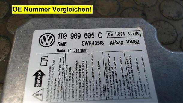Foto: STEUERGERÄT AIRBAG eines VW Touran 1.9 TDI GL